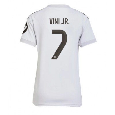 Ženski Nogometni dresi Real Madrid Vinicius Junior #7 Domači 2025-26 Kratek Rokav Ženski Nogometni dresi Real Madrid Vinicius Junior #7 Domači 2025-26 Kratek Rokav